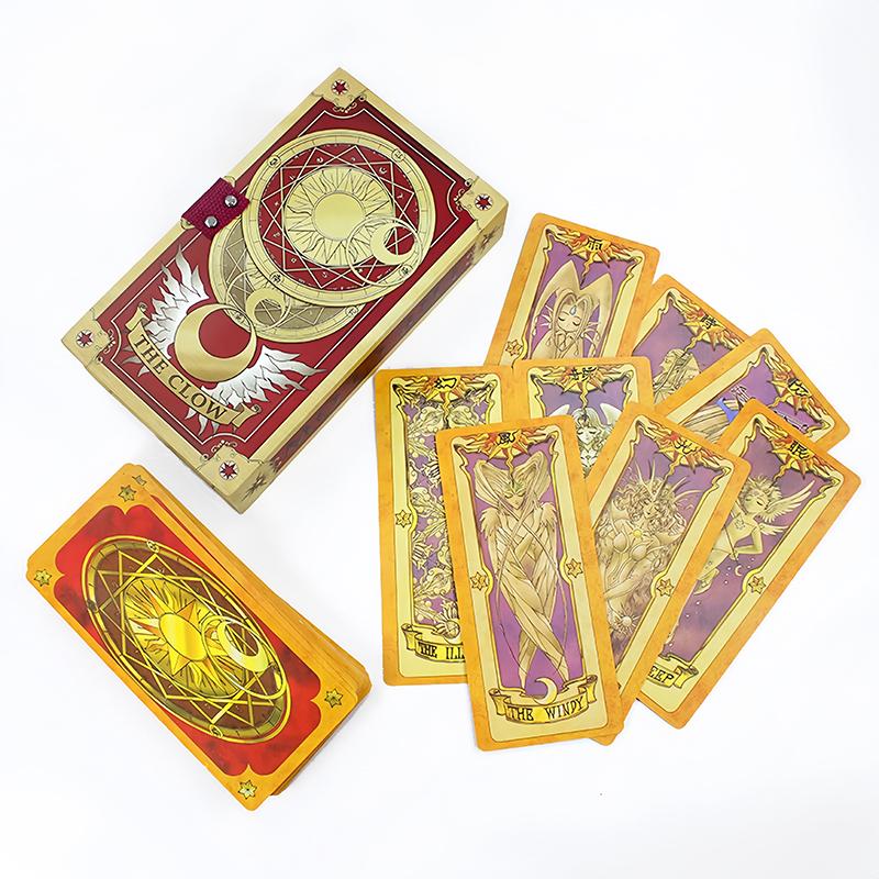 60Pcs Anime Cardcaptor Sakura Sakura Card Clow Cards Tarot Cosplay Prop Deluxe Edition Anime Taort Prop Gift Toy