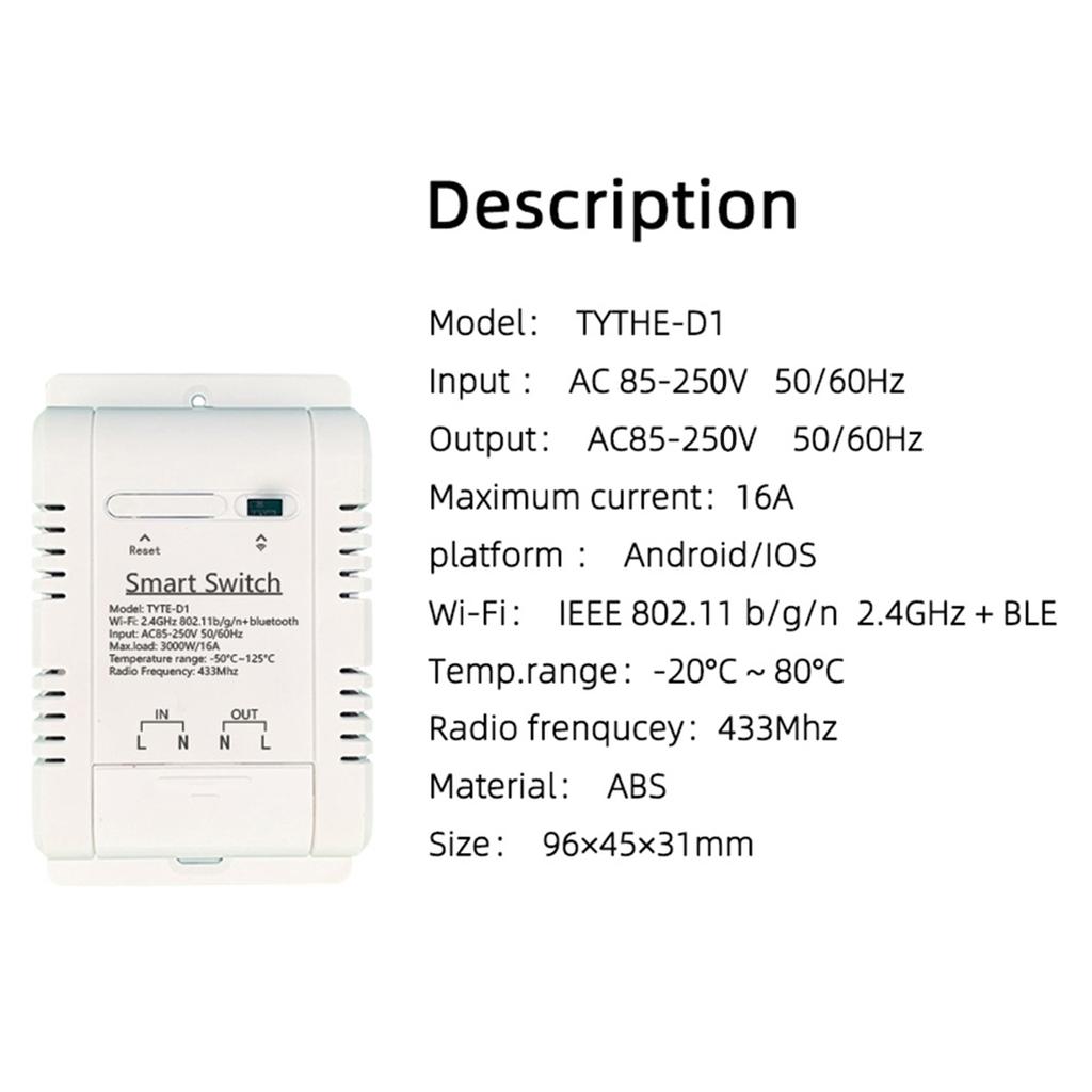 Приложение для мобильного телефона Tuya WiFi с интеллектуальным энергетическим выключателем и температурой в реальном времени
