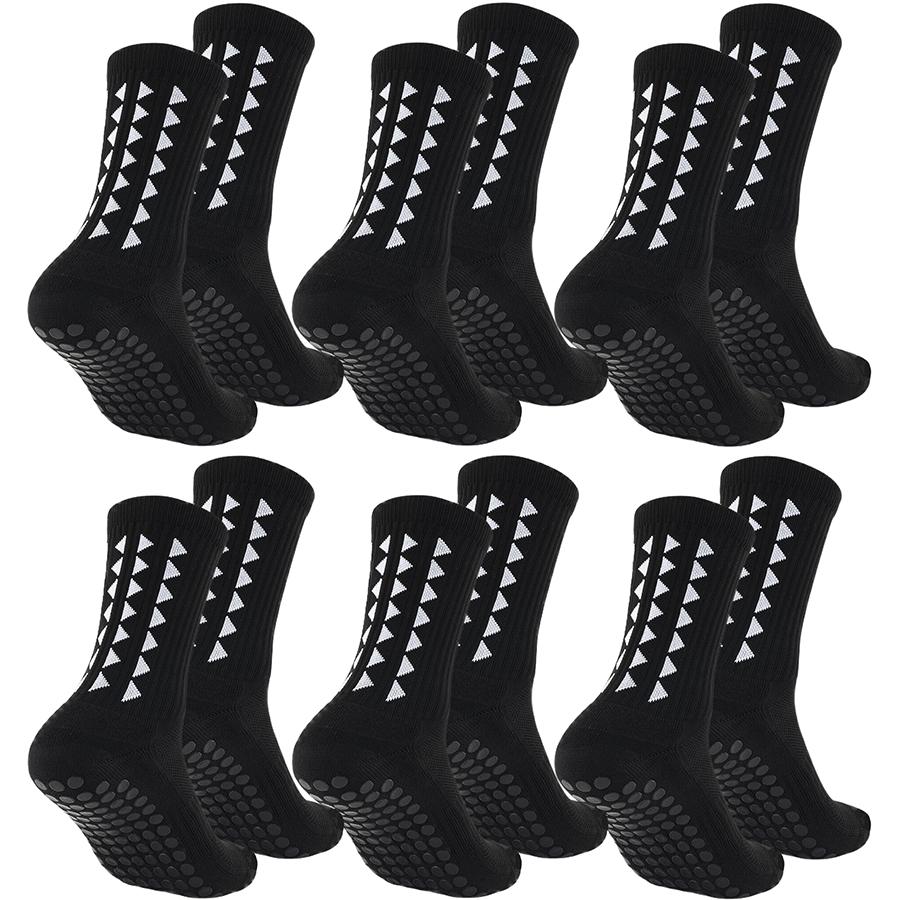 6Pairs Men Women Football Grip Socks Towel Bottom Sport Socks Rugby Soccer Cycling Running Exercise Athletic Socks