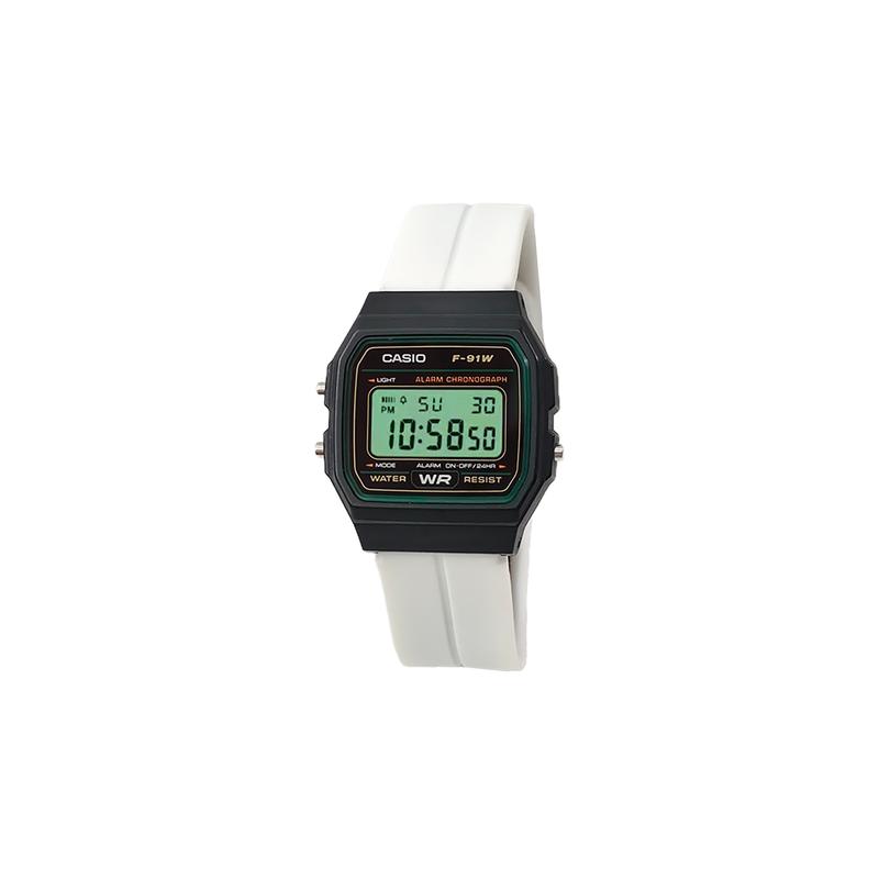Casio Индивидуальные часы, модифицированная серия, корпус из зеленой смолы F-91WM-3A, модифицированный-морозный хакер, кварцевые, стальной ремешок, мужские часы F-91WM-3A-PuTaoLvSeBiaoJing