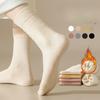 Female Autumn and Winter Thin Wool Warm Cotton Boneless Sleep Month High Tube Pile Socks
