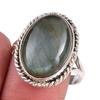 Натуральный Лабрадорит Драгоценный Камень 925 Проба Чистое Стерлинговое Серебро Ювелирное Кольцо Размер 10 D9D19