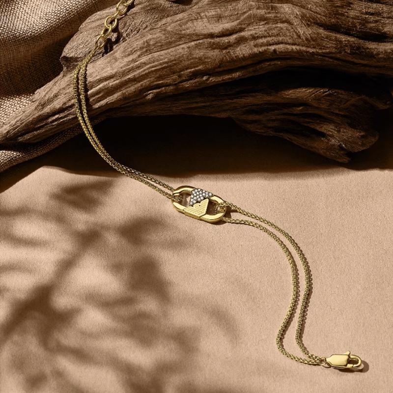Emporio Armani Серия 'Любовь' Соединяющийся браслет Мужские браслеты Черный EGS3173001