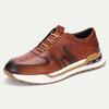 Fashion Men's Natural Genuine Leather Sneakers European Style Flat Oxfords Casual Fashion Party Social Shoes for Men