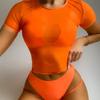 Women Sexy Bikini Gauze Hollow Three-piece Swimsuit