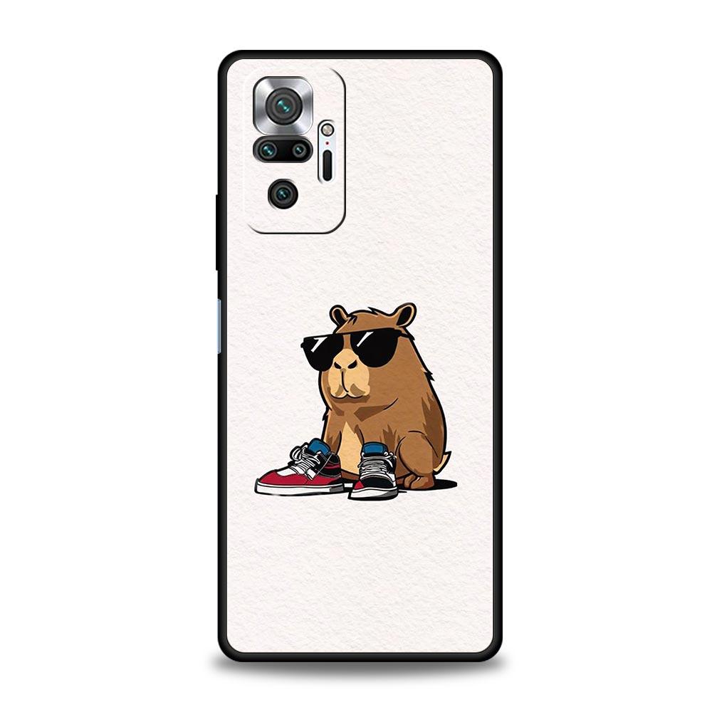 Чехол для телефона с изображением капибары для Xiaomi Redmi Note 13 12 5G 11 10 Pro 4G Plus 9S 9 8 7 9T 8T 10C 9C 9A 5G, мягкий силиконовый чехол