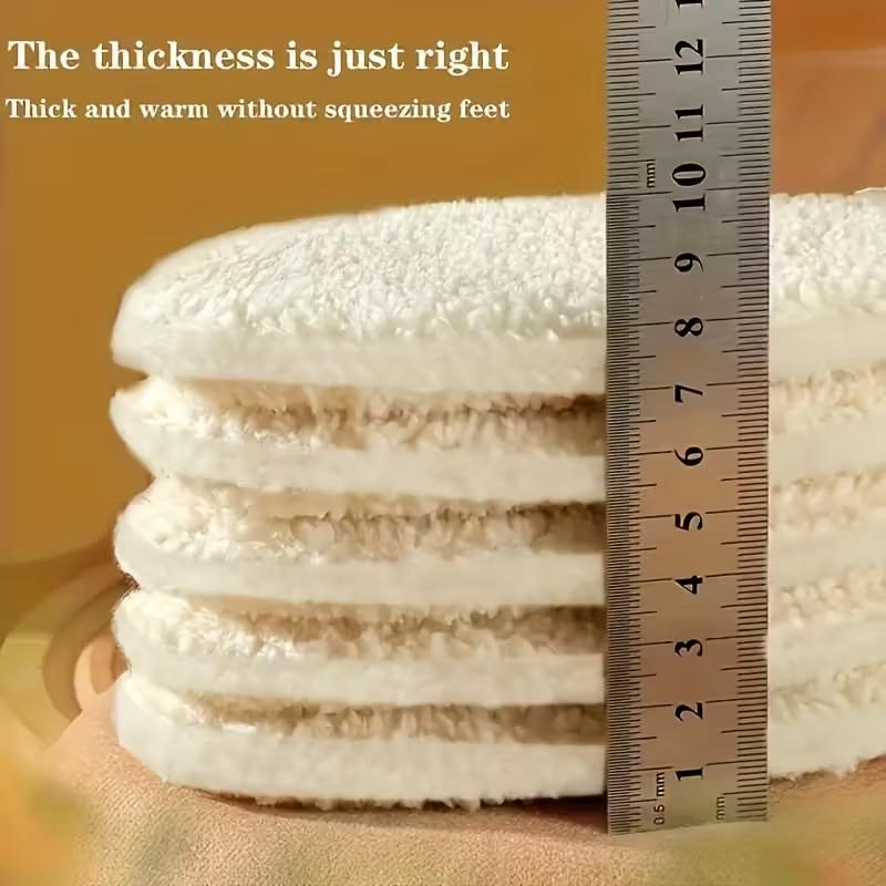 Зимние согревающие и антитепловые стельки - Утолщенный вельвет из овечьей шерсти и флисовая подкладка, дышащие и устойчивые к запаху, унисекс для мужчин и женщин, зимние стельки