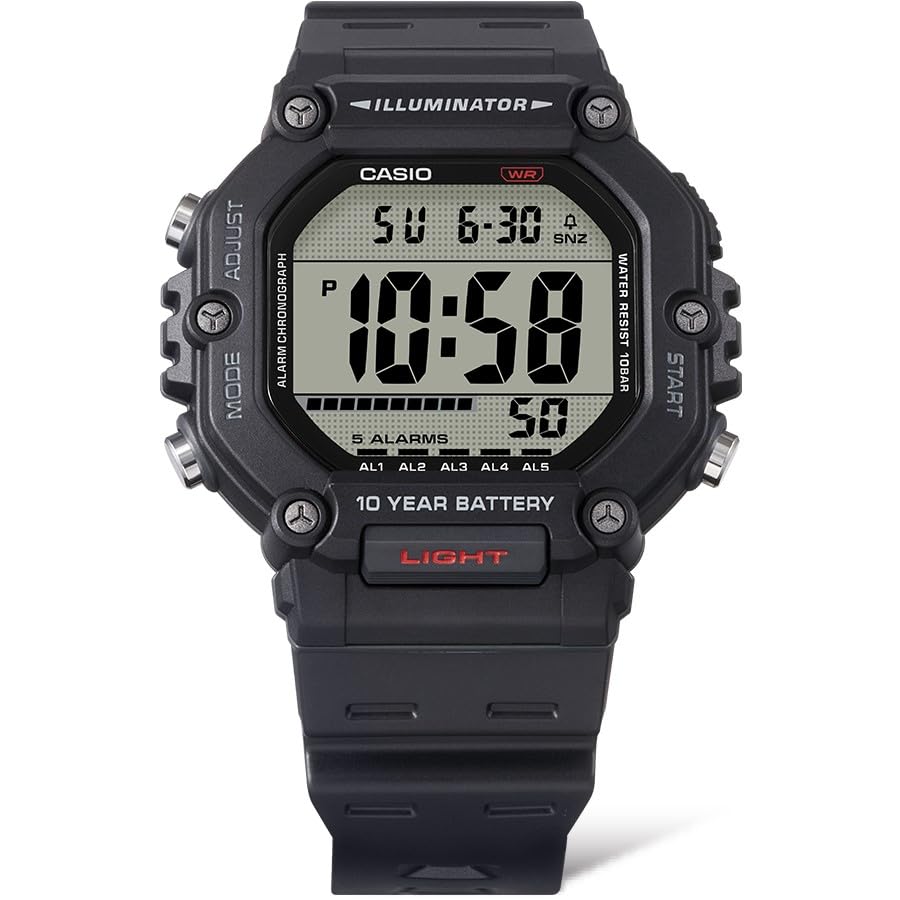 Casio Мужские часы AE-1600H-1AJF, Черные, Коллекция Casio [Официальный японский продукт]