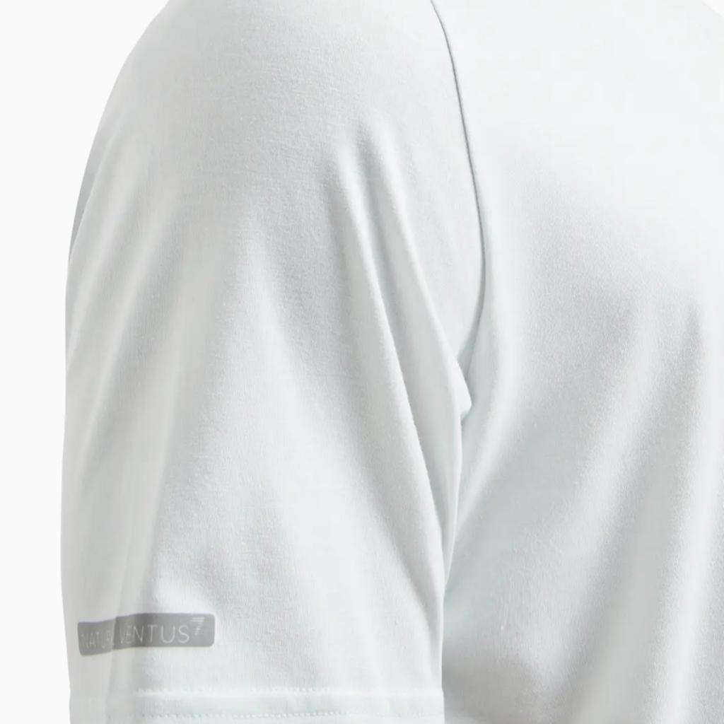 Emporio Armani EA7 Весна/Лето 2024 Однотонная футболка с буквенным логотипом Свободный крой Короткий рукав Мужские топы Белый 3DPT24-PJUVZ-1133