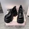 Мода 10 см каблуки Женская высокая платформа Кожаная обувь Новинка 2025 Осень Массивные кроссовки Женские Туфли-лоферы на шнуровке Обувь для ходьбы Женская