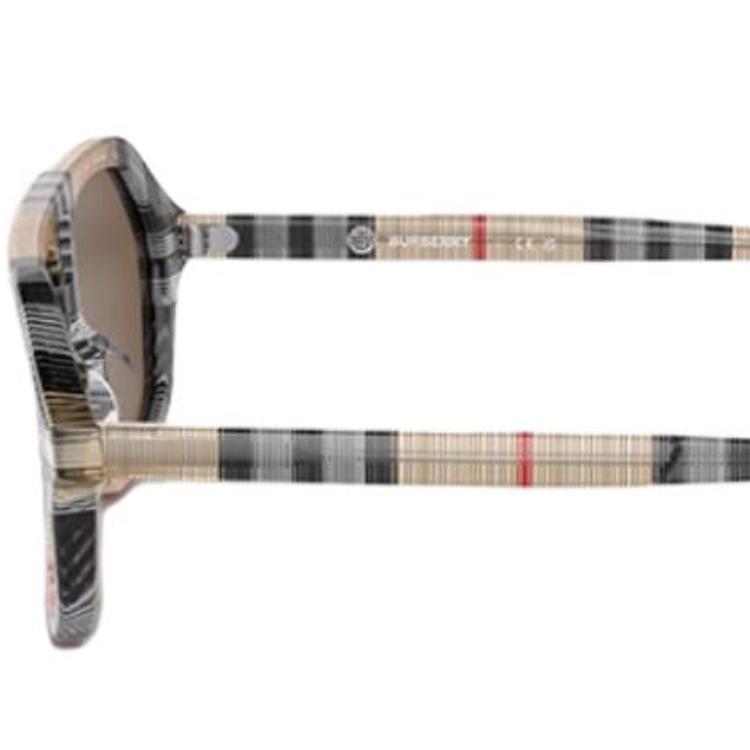 Burberry Винтажные солнцезащитные очки неправильной формы из ацетата с графическим принтом «Клетка» Детские Разноцветные