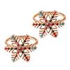 Christmas Napkin Rings Exquisite Decorative Zinc Alloy Napkin Buckles Christmas Banquet Hotel Table Decor Daily Use