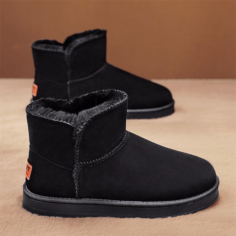 TUINANLE Нескользящие Толстые Плюшевые Снежные Ботинки Женские Платформа Мех Зимние Ботинки Мужские Слипоны Теплые Хлопковые Подкладные Ботинки Женские