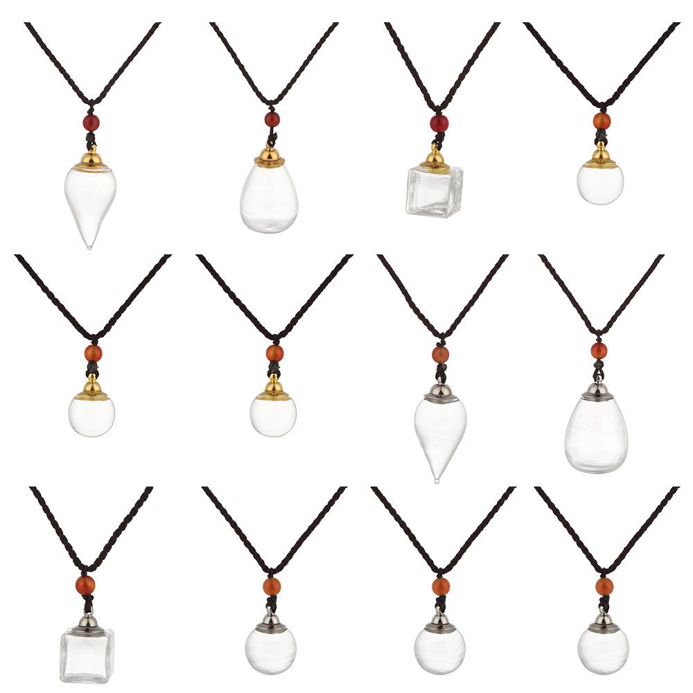 New Trendy Water Drop for Women Men Oil Diffuser Vial Necklace Jewelry Gift Perfume Bottle Pendant