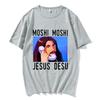 Уличная одежда Nicolas Cage Moshi Moshi Jesus Desu Футболка Мужская Meme Picolas Cage Потрясающие футболки Хлопковая одежда