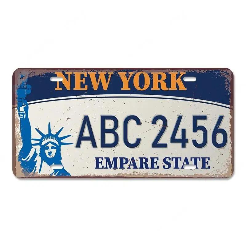 Винтажный постер американских штатов, металлические жестяные таблички, Флорида, Калифорния, Техас, Гавайи, номерной знак, клубный бар, декор для стен гаража