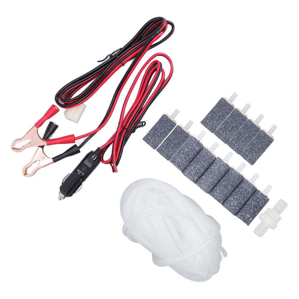 Air Pump Accessory Air Hose Check Valve Bubble Stone Battery Clamp Cable Set Kit MPQ 906