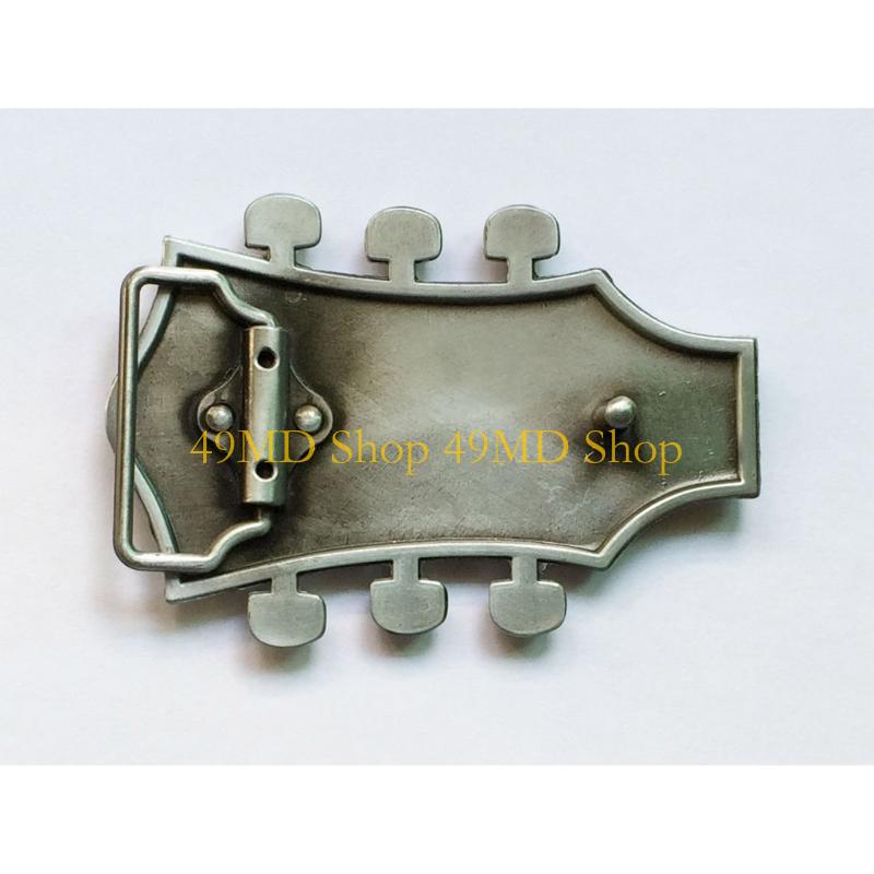 49MD Western Cowboy Guitar Belt Buckle Metal Multi-color Drop-Oil Personality Music Belt Link Buckle Unisex Belt Buckle