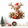 Christmas Cute Deer Christmas Hat Window Stickers Home Wall Stickers