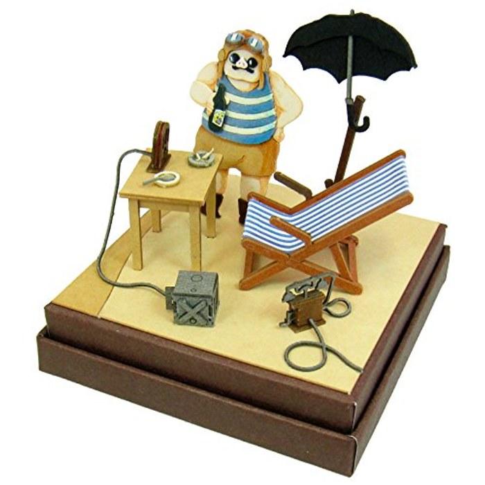 Sankei Studio Ghibli mini Porco Rosso Porco's Hideout Papercraft Model MP07-23 (W54xD54xH46mm)