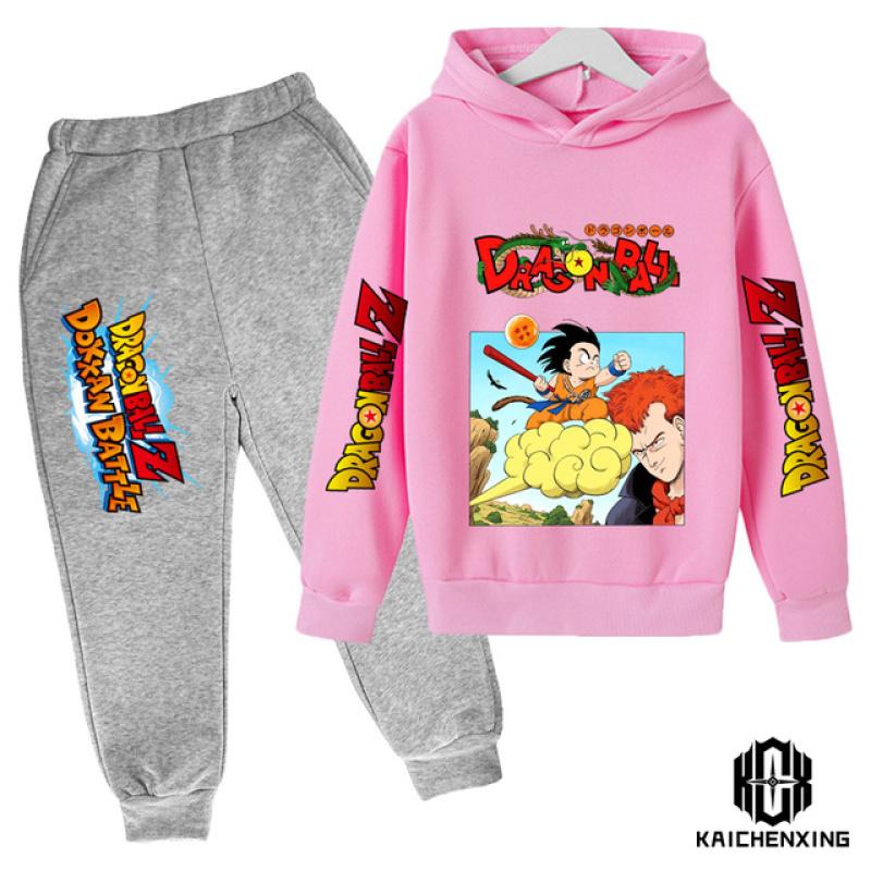 Толстовка с капюшоном в стиле аниме Dragon Ball Z для мальчиков, одежда, детские толстовки, одежда в стиле аниме, толстовка с капюшоном «Гоку», свитшот для девочек, дети от 3 до 14 лет