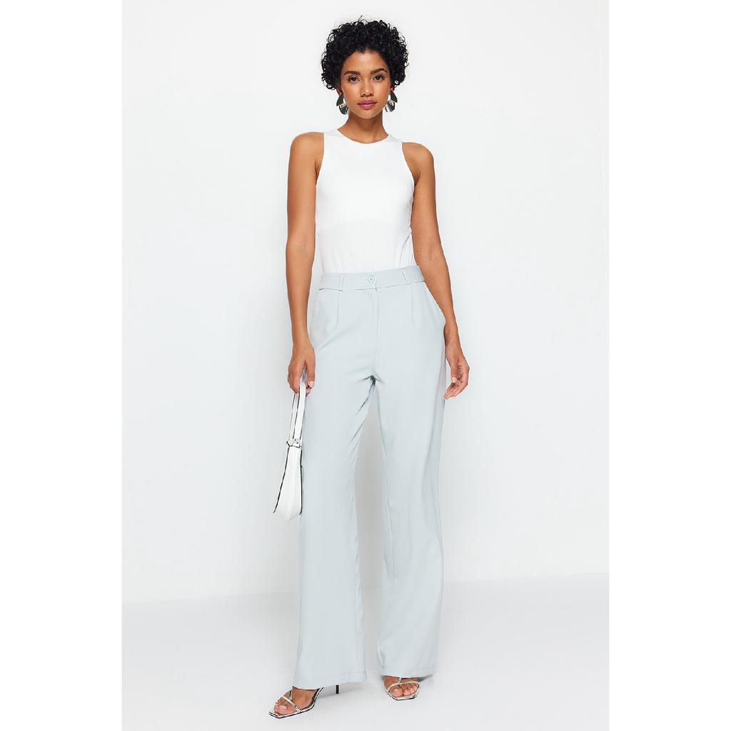 Black Wide Leg Woven Trousers Twoaw21pl0076