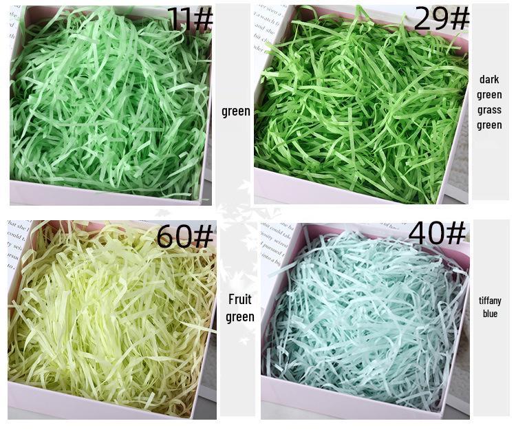 Colored Raffia Shredded Paper Filling, 1kg Gift Box Packaging Accessories.