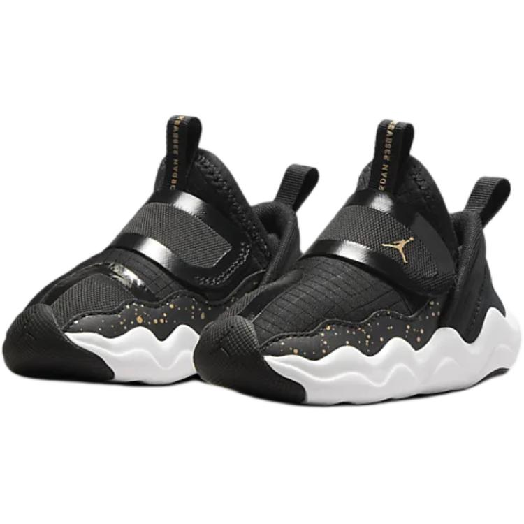 Air Jordan 23/7 TD Черные Металлик Золотые Детские Кроссовки Белые DQ9294-017