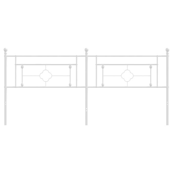 VidaXL Tête de lit métal blanc 200 cm 374426
