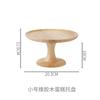 Wooden Tall Feet Cake Stand Glass Cover Cake Pan Dessert Plate Bread Pan Decorative Frame Display Stand Fruit Plate Snack Tray
