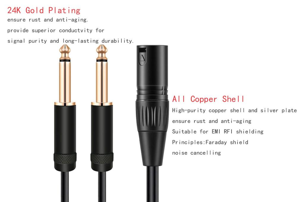 Luxferre Xlr Convert Xlr Xlr Ts Cable 6.3mm 6.35 (1M)