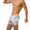 Мужские повседневные трусы-боксеры с разрезами для ног, однотонные шорты с эластичным поясом, свободные тонкие гладкие атласные домашние трусы