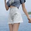 Summer Pants Classic and Minimalist Fashion Versatile Retro Female Summer High Waist Thin Loose Burlap Sub Denim Shorts Individuality and Trendiness