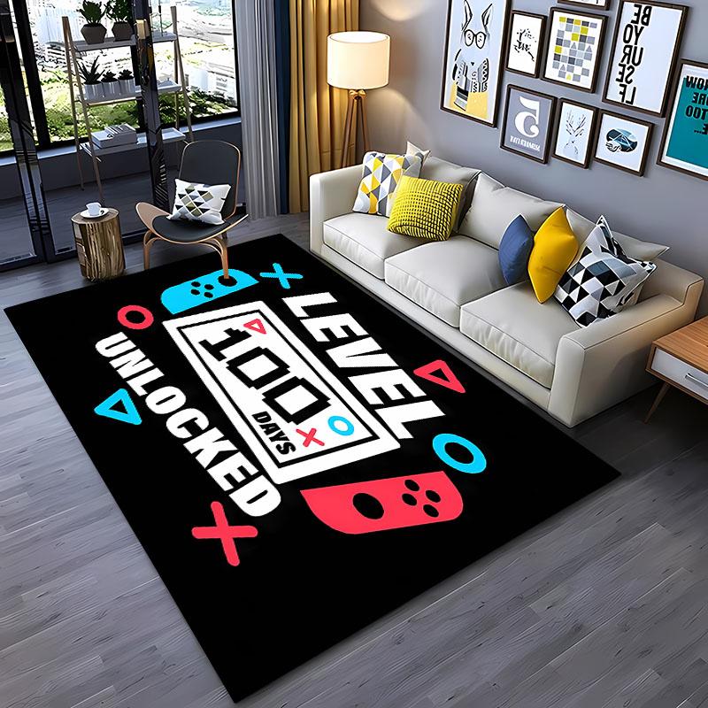 Cartoon Gamer Game Gamepad Area Rug, Carpet Rug for Living Room Kids Bedroom Sofa Kitchen Doormat Decor,Child Non-slip Floor Mat