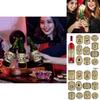 Винтажные наклейки на бутылки на Хэллоуин с декором в виде тыквенной головы для украшения места проведения вечеринки