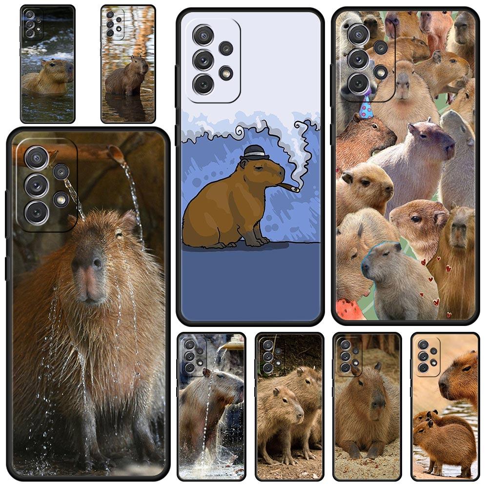 Cute Capybara Phone Case for Samsung Galaxy A51 A71 A21S A12 A11 A31 A41 A52 A32 A23 A33 A53 A73 A03S A13 5G A72 A54 A34 Cover