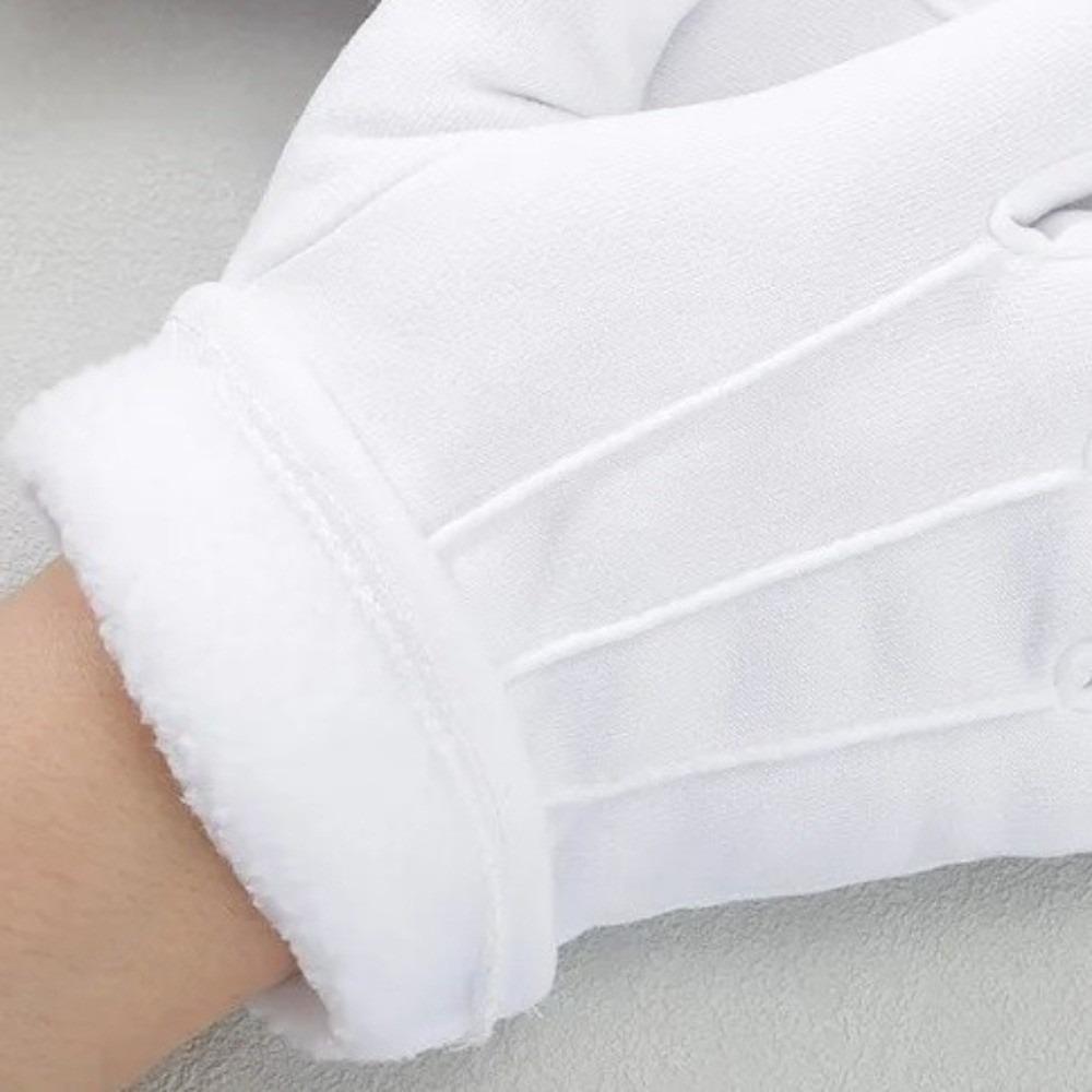 White Color Winter Gloves Warm Lined Uniform Gloves Classic Butler Gloves  Cosplay Use