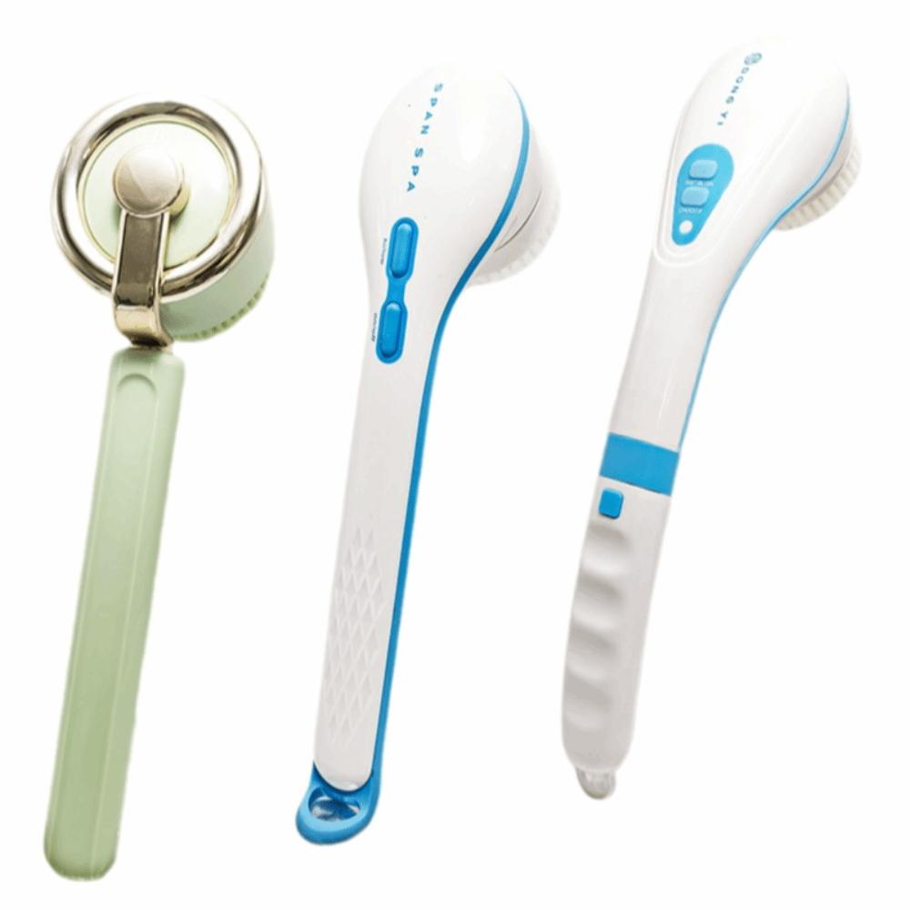 Long Handle Electric Bath Brush Portable Back Rub Bath Brush Soft Hair Bath Brush Dorm Room