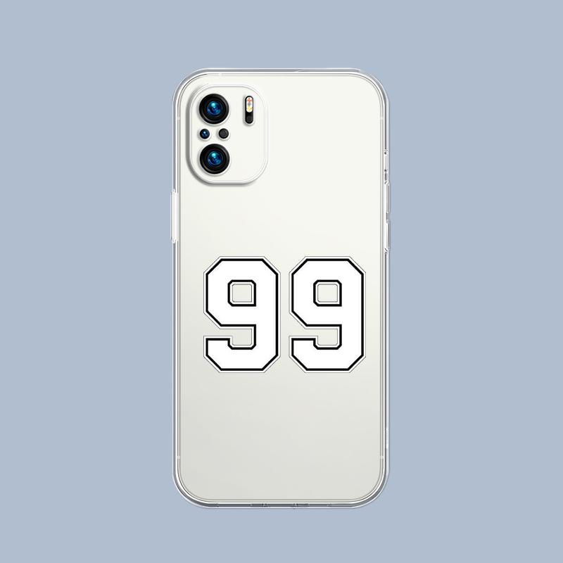 Модный черный чехол для телефона с номером футболиста для Xiaomi Redmi Note 15 14 5G 13 12 10 11 Pro Plus 4G 14C 13C 12C, мягкий ТПУ, чехол-подарок