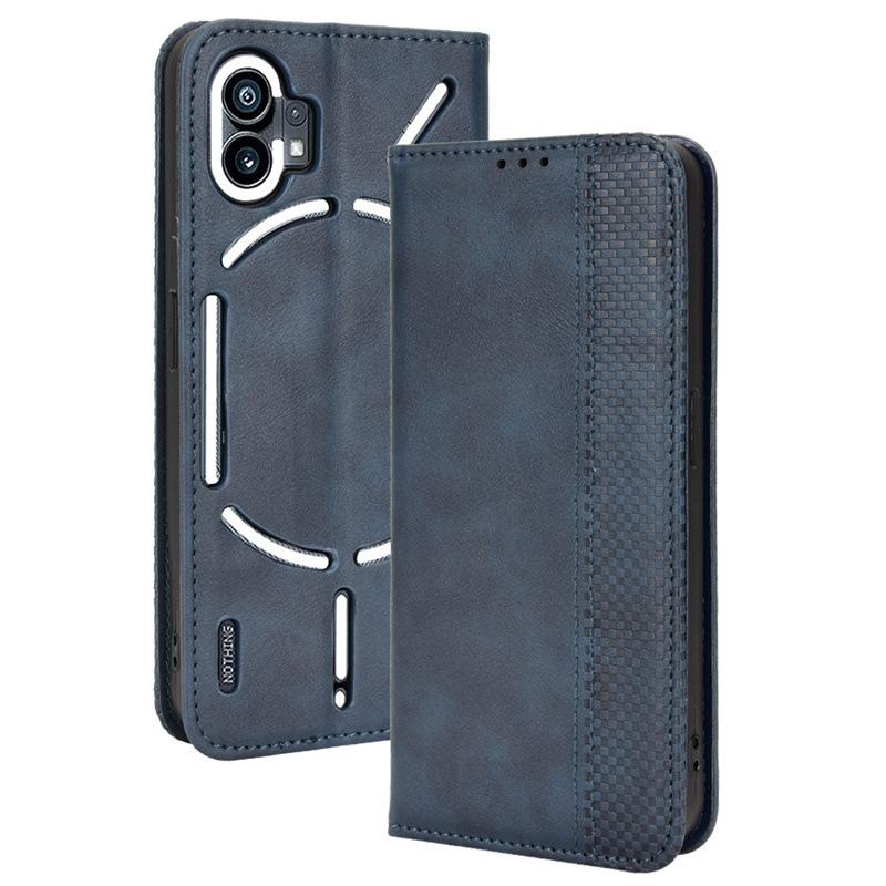 Флип-чехол для Nothing Phone1/Nothing Phone 1 кожаный чехол [Flip Vintage Leather] ударопрочный прочный ретро-чехол для телефона