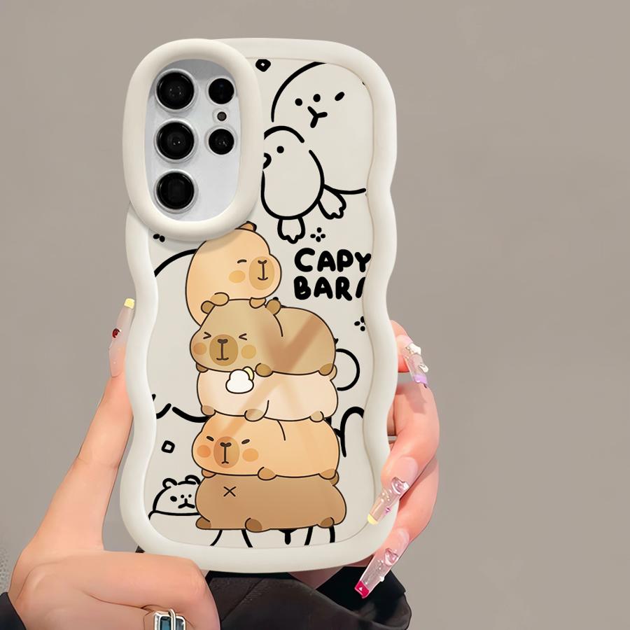 Капибара Милый Крутой Мягкий Чехол для Телефона для Samsung Galaxy S21 S20 FE S23 Plus A25 S24 S22 Ultra S25 A26 A24 A54 A55 A36 A35