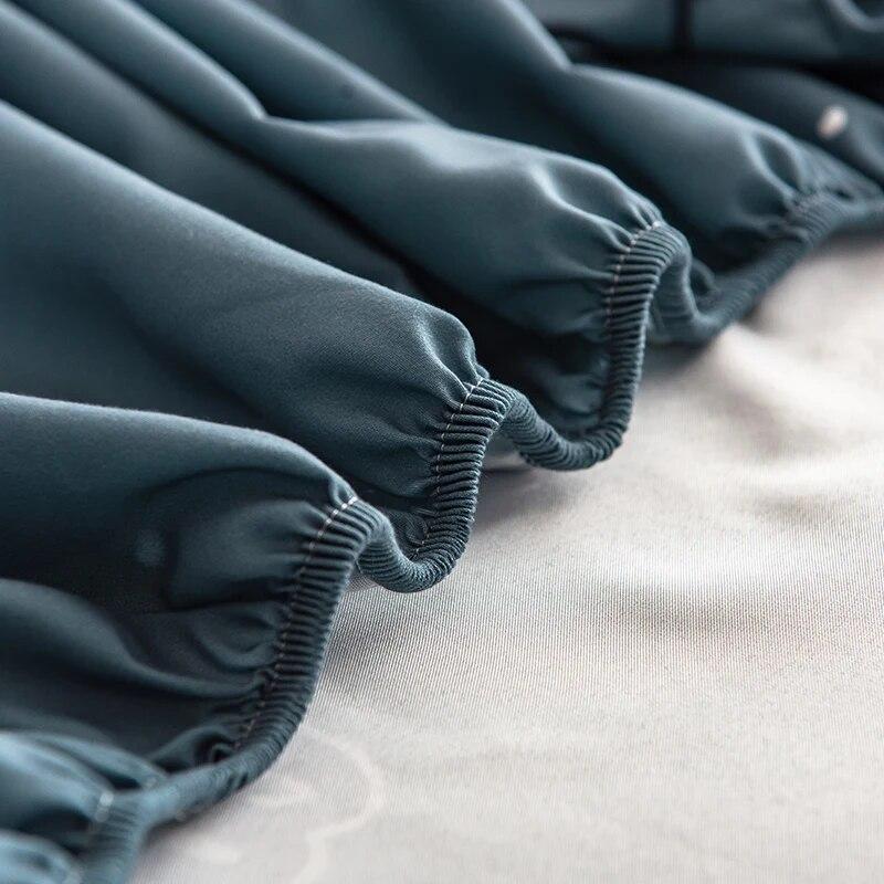 Waterproof TPU Bed Sheet With Elastic Bands,Adjustable Fitted Sheets160x200,No Pillowcases,Machine Washable,Skin Friendly