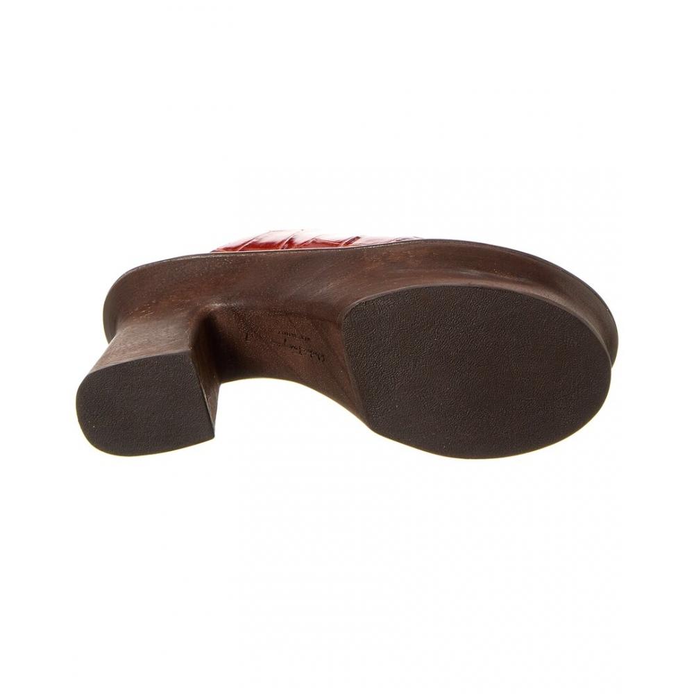 Salvatore Ferragamo Ferragamo Samanta Крокодиловая кожа Сандалии на платформе Красный