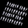 40 PCs Model Trains Architectural 1:100 Scale Unpainted Figures HO Sitting and Standing People