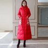 Одежда женская средней длины и длинные модели, новые вышитые куртки с наколенниками, китайская хлопчатобумажная одежда, утепленная зимняя одежда.