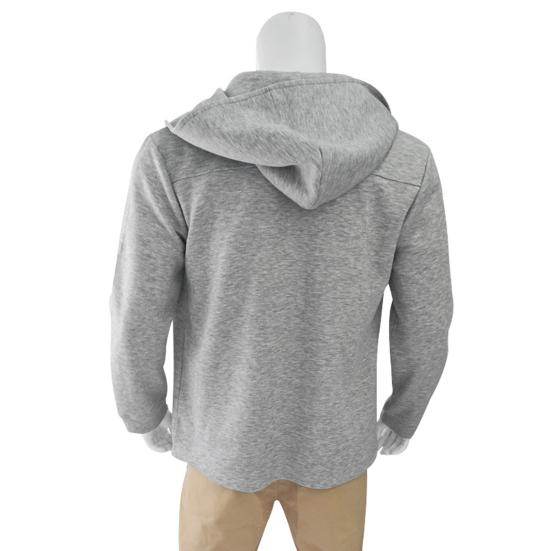 Men Windbreaker Coat Hooded Long Sleeve Solid Color Double-Breasted Jacket with Pockets Autumn Winter Outerwear