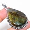 Labradorite Handmade 925 Sterling Silver Jewelry Pendant 2.13" A3b13