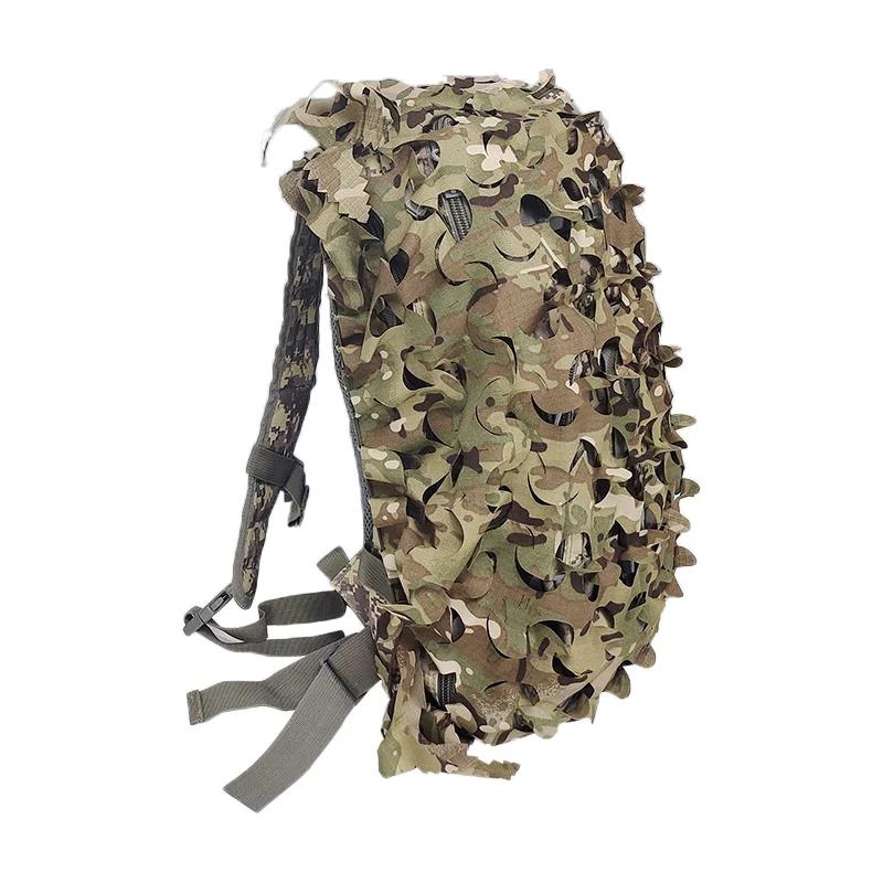 3D камуфляжный сетчатый чехол для рюкзака 60L 80L, камуфляжный чехол для охотничьего рюкзака с лазерной резкой, пейнтбольный десантник, охотничьи аксессуары