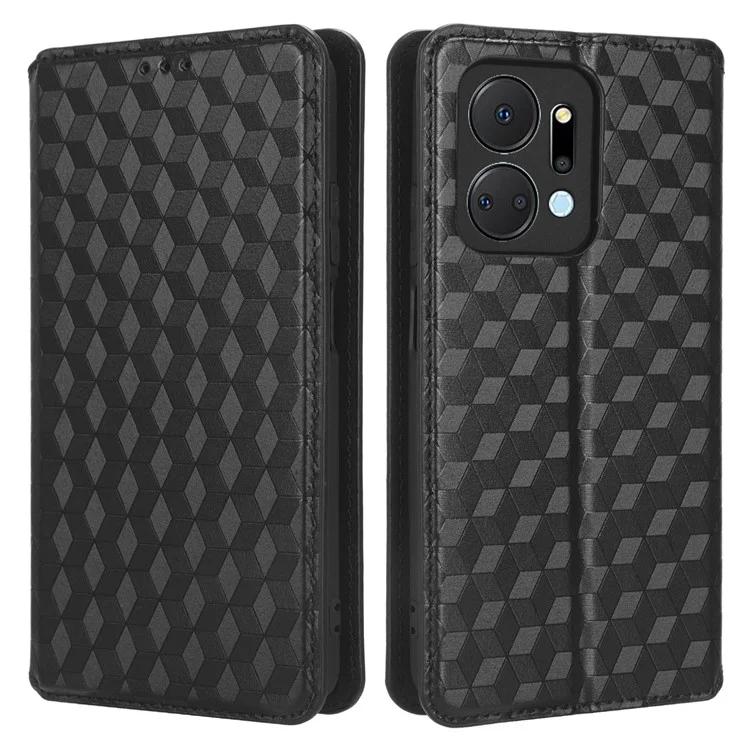 Для Honor X7a 5G/Play7T 5G чехол-кошелек-подставка для телефона из искусственной кожи с принтом в виде ромба чехол для телефона