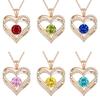Shining Adjustable Women Necklace Gift Forever Love Heart Pendant Necklace Jewelry Accessories